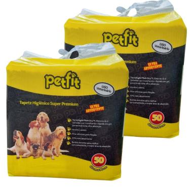 Imagem de Kit 2 Tapetes Higiênico Petfit 50 Unidades 60x90 cm