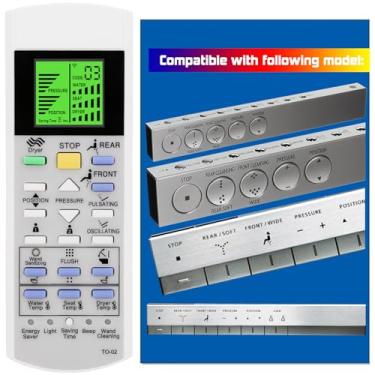 Imagem de Controle remoto de substituição para assento sanitário TOTO Washlet Bidê NX1 NX2 MS900CUMFG THU6209 DH CS987VA TCF9574WA WX WX2 TCF95280GEU WX1 TCF95180GEU THU6166 MS901CUMFX MS988CUCUMFX MFG