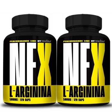 Imagem de 2x L-Arginina NFX 120 Capsulas 500mg NewFour-Unissex