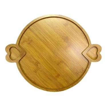 Imagem de Petisqueira Tabua De Frios Madeira Divisórias Gamela Coração