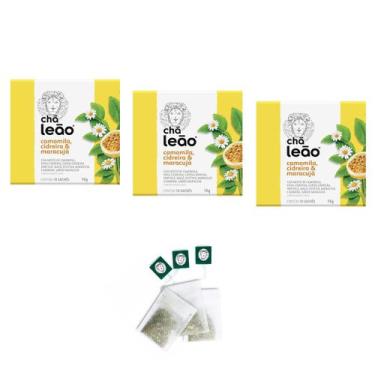 Imagem de Chá Leão Camomila Com Cidreira E Maracujá 10 Sachês Kit 3 - Leão Alime