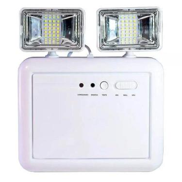 Imagem de Luminaria de Emergencia 2 Farois Lampada LED Recarregavel Luz Iluminaç