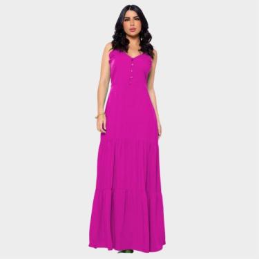 Imagem de Vestido 3 Marias Rodado Longo Feminino Preto Barato e Bonito - Gisele 