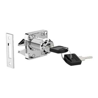 Imagem de Fechadura Para Porta De Correr 0202 22Mm Cromado - Soprano