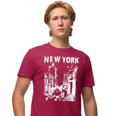 Imagem de Camisa Camiseta Estampada Masculina em Algodão 30.1 New York City - Ge