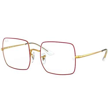 Imagem de Ray-Ban Armação quadrada para óculos Rx1971v, Lente dourada brilhante na parte superior/lente de demonstração, 54 mm