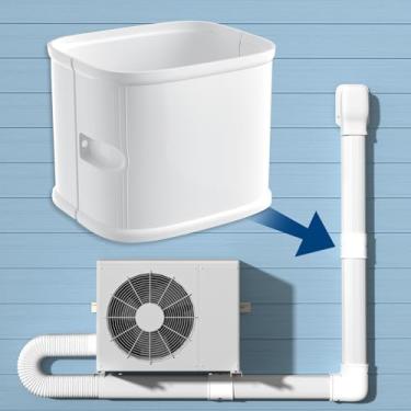 Imagem de Nouscan Acoplador de 7,6 cm, conector de acoplamento, kit de capa decorativa PP atualizado, acessórios com parafusos para mini condicionadores de ar divididos sem dutos, AC central e bombas de calor