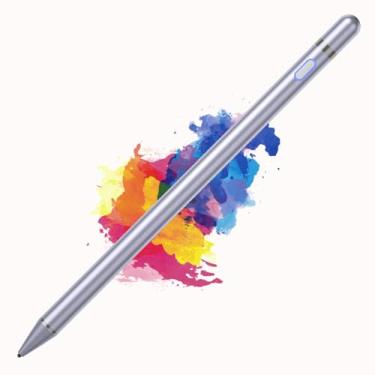 Imagem de Caneta Stylus universal compatível com tela sensível ao toque iOS e Android, lápis com função de toque duplo, caneta recarregável para iPad/iPad Pro/Air/Mini/iPhone/celular/Samsung/Tablet desenho e