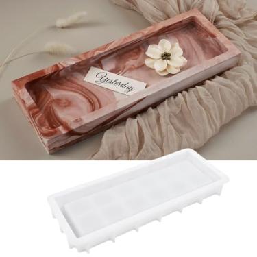 Imagem de Bandeja retangular de silicone de 30 cm, molde de resina de placa, anéis de concreto fundido de gesso faça você mesmo, molde de caixa de armazenamento de joias (grande)