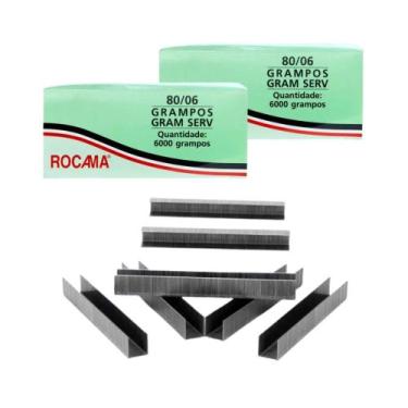 Imagem de Grampo Para Grampeador Pneumático 80/06mm Rocama - 2 Caixas