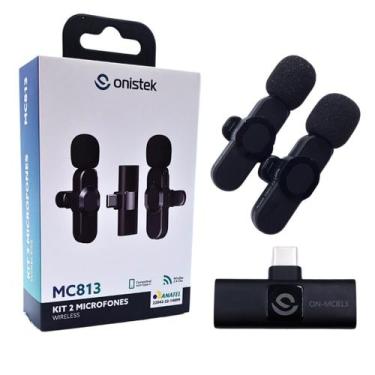 Imagem de Kit com 2 Microfones sem Fio para Smartphones Android Lapela com entra