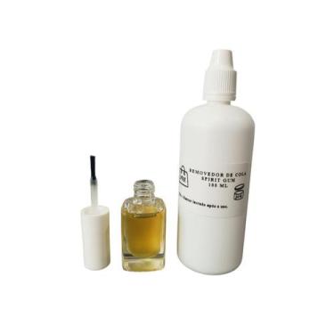 Imagem de Kit Cola Spirit Gum verniz 10ml e removedor 100ml - Lynx