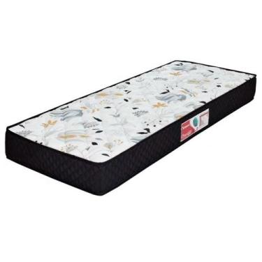 Imagem de Colchão Solteiro Espuma D33 Turquesa 88x188x16 Preto - Prorelax