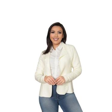 Imagem de Blazer feminino neoprene casaquinho terninho sku:bs10 - R.S MODAS, Bra