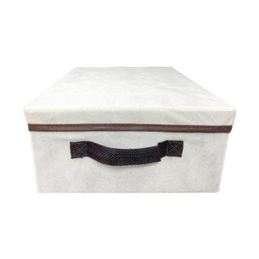 Imagem de Caixa organizadora de Tecido OrganiBox   c/ Alça e Tampa de 28x15x38cm