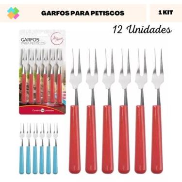 Imagem de Garfos para Petiscos & Sobremesas (12 Peças) - Art House, Azul