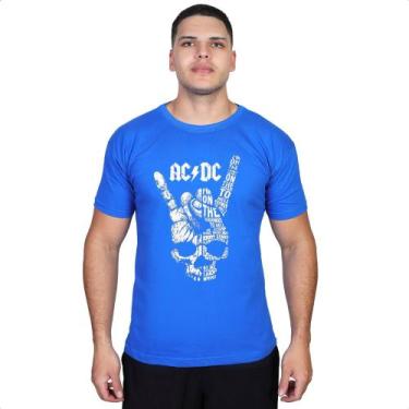 Imagem de Camiseta ACDC Rock Mão Hard Banda Fãs Camisa Algodão Adulto - Cassio H