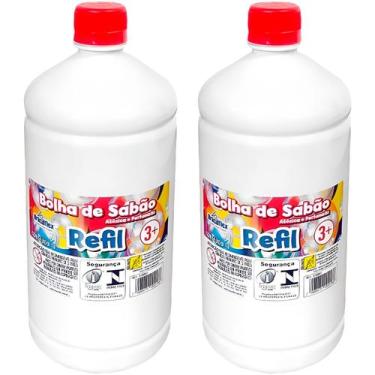 Imagem de Kit 2 Litros Refil Líquido Para Máquina De Bolha De Sabão Perfumada Br