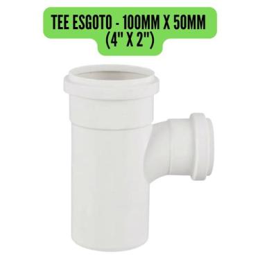 Imagem de Conexões de Esgoto 100mm 4" Branco/Cotovelo/Luva/Tee/Caps/Junção/Luva 