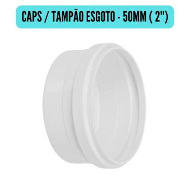 Imagem de Conexões de Esgoto 50mm 2" Branco/Cotovelo/Luva/Tee/Caps/Junção/Luva d