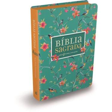 Imagem de Bíblia Sagrada - Leitura Perfeita Nvi - Letra Grande - Floral Laranja