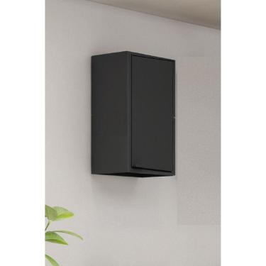 Imagem de Armário Aéreo Multiuso Aço 1 Porta Smart Preto Matt