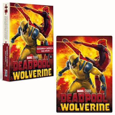 Imagem de Jogo Quebra Cabeça Deadpool Wolverine 500 Peças Marvel - Toyster