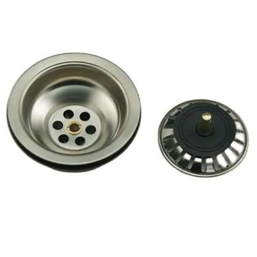 Imagem de Ralo Valvula Dreno De Pia 10x10 Sifao Filtro Tubo De Escoamento Cozinha Lavanderia Casa Lavabo