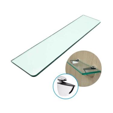 Imagem de Prateleira De Vidro 8mm 100x30cm Canto Arredondado Incolor - Mixso