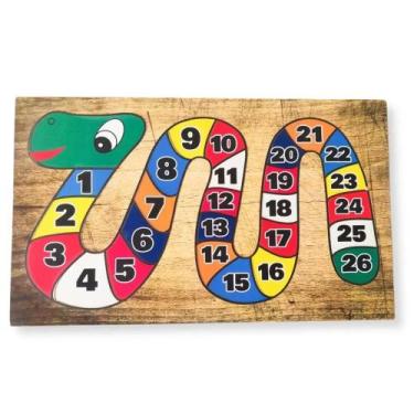 Imagem de Quebra cabeça snake numerais - BRINQUE E LEIA