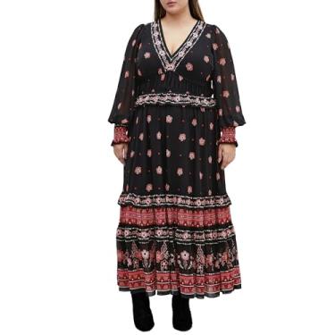 Imagem de City Chic Vestido longo feminino plus size - Camilla, Batik Brd, 48