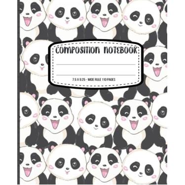Imagem de Composition Notebook: Cute Pandas Wide-Ruled Lined Paper Journal, 120 Pages, for Girls, Kids, Teens, Women and Adults (Chibi Kawaii Composition Notebooks)