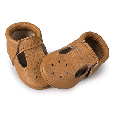 Imagem de Littlebeemocs – Mocassins para bebês (couro italiano) sapato macio para meninos e meninas | bebês, crianças, Caramel, 2.5 Infant