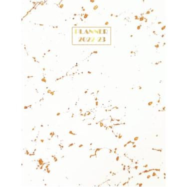 Imagem de 2022-2023 Planner: Achieve Goals & Increase Productivity, Time Management, For Mens, Womens 24 Months, Weekly and Monthly Planner January 2022-December 2023, | Special Gold Marble Cover Edition