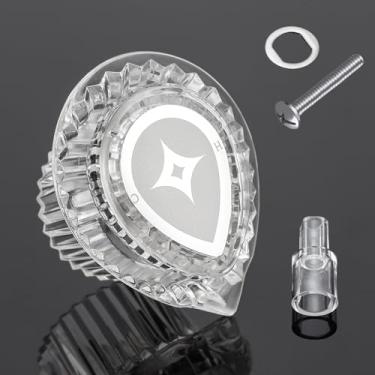 Imagem de Maçaneta de chuveiro para Moen 96797 Kit de manípulo de torneira, compatível com Moen Chateau Banheira e Chuveiro, substituição de alça de chuveiro 96797, inserção de botão cromado