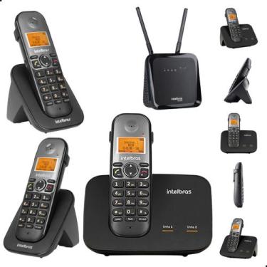 Imagem de Kit Combo Mini Central PABX Telefone Sem Fio TS 5150 com 2 Ramal Intel