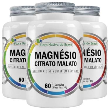 Imagem de KIT 3X Magnésio Citrato Malato 60 Cápsulas - Flora Nativa