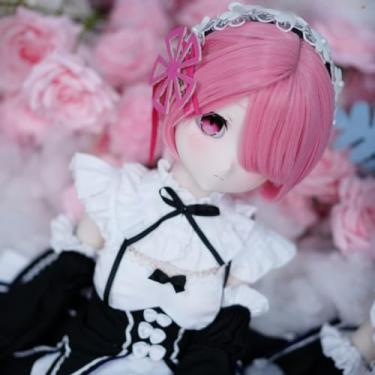 Imagem de Mozu Rem&Ram 1/2 Female Seamless Re:Zero Action Figures Full Silicone Material, JYDOLL 85cm Flexible Figure Dolls for Cosplay/Photography/Arts (Wig) (Ram)