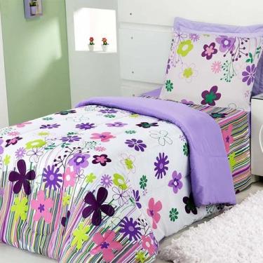 Imagem de Edredom Infantil Solteiro Dupla Face Kids Estampado - Aquarela Enxovai