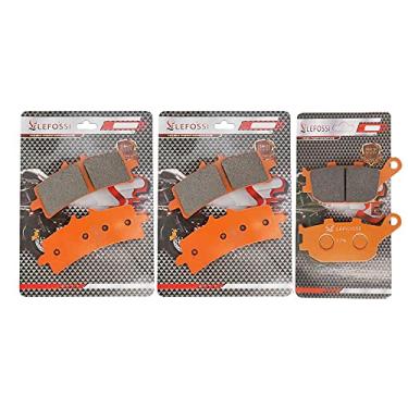 Imagem de LE LEFOSSI Pastilhas de freio dianteiras traseiras compatíveis com Suzuki GSXS1000 GSXS 1000 GSX-S 1000 L6 L7 L8 2016 2017 2018 2019 2020 2021 2022 2023 2024, kits de substituição de pastilhas de