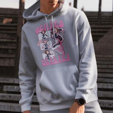 Imagem de Moletom Canguru Unissex Anime Boku No Hero Ochaco Uraraka - Abstract G