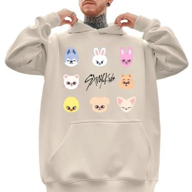 Imagem de Moletom Com Capuz Stray Kids Chibli Integrantes Grupo Kpop - Abstract 