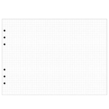 Imagem de Joucien A4-Caderno de substituição horizontal de 6 furos de folhas soltas, caderno de palavras com erro de mapa mental, caderno de grade A4