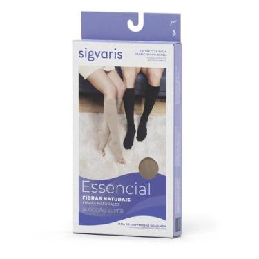 Imagem de Meia Sigvaris Algodão Super 3/4 20-30 mmHg 282F Marrom GG, GG3