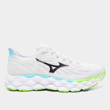 Imagem de Tênis Mizuno Wave Sky 8 Masculino, Azul, Verde limão, 39