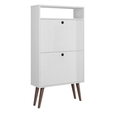 Imagem de Sapateira Organizador Vertical 2 Porta Basculante Drex (Branco)