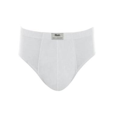 Imagem de Cueca Slip Mash 074.58 Masculina Basic Algodão T. P/GG, G, Br00, Branc