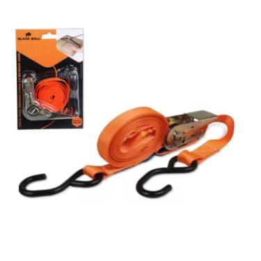 Imagem de Cinta Catraca para Fixação de Cargas, 4,5m x 25mm, Capacidade 100kg, com Ganchos