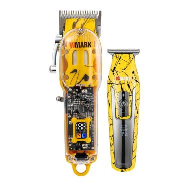 Imagem de Kit 2 Maquina De Corte Cabelo Wmark Ng411 + C24 Visor Digital