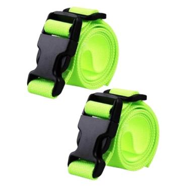 Imagem de Colaxi 2PCs Golf Carrinho Bolsa de carrinho Correias de fixação embalando 100 cm de ligação de nylon tiras de bagagem de amarração, Verde